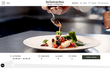 Teufelhof Basel Website Screenshot